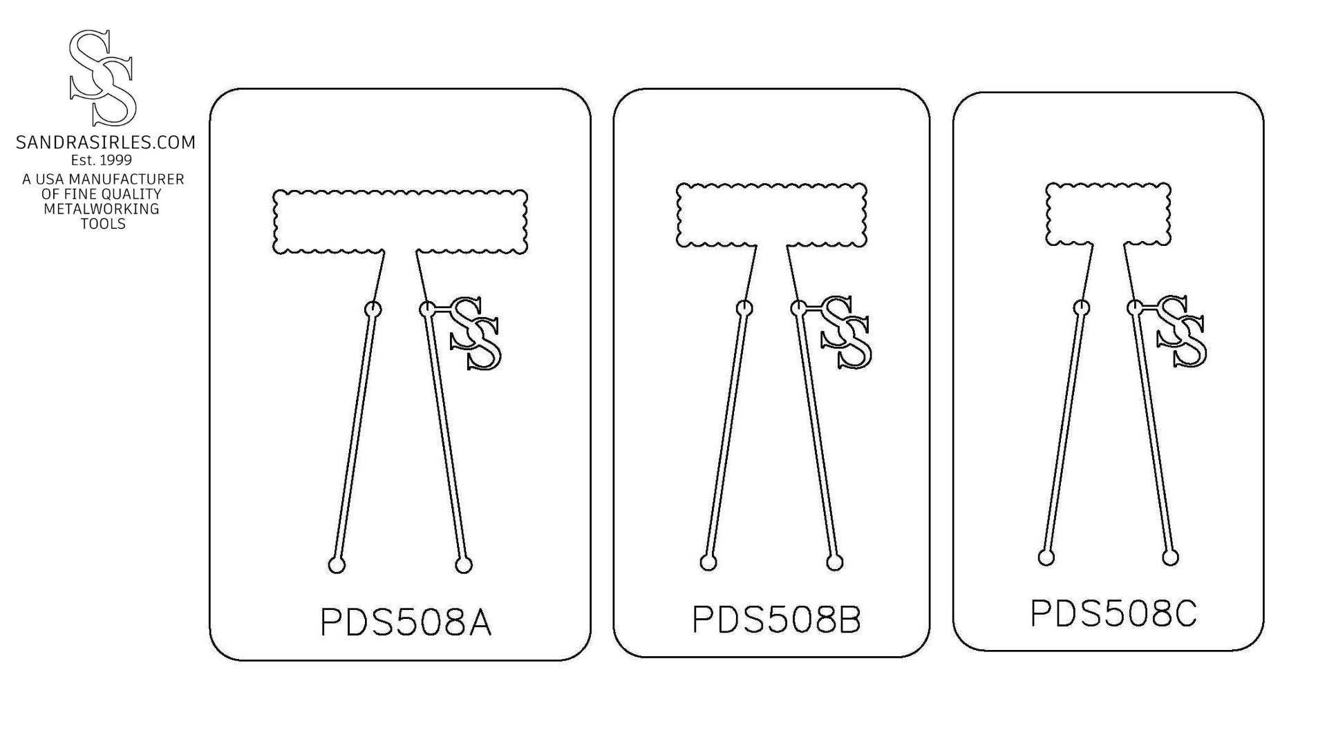 PANCAKE DIE PDS508 SHAPE 8 SCALLOP RECTANGLE